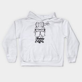 Cute bunny gnome ,happy Easter cartoon, Cartoon style. Kids Hoodie